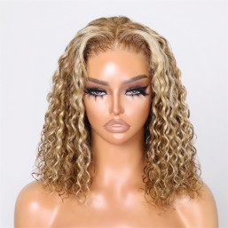 Bye Bye Knots Wig Nadula X Honey Blonde Water Wave Invisible Knots Highlights Wig Put
