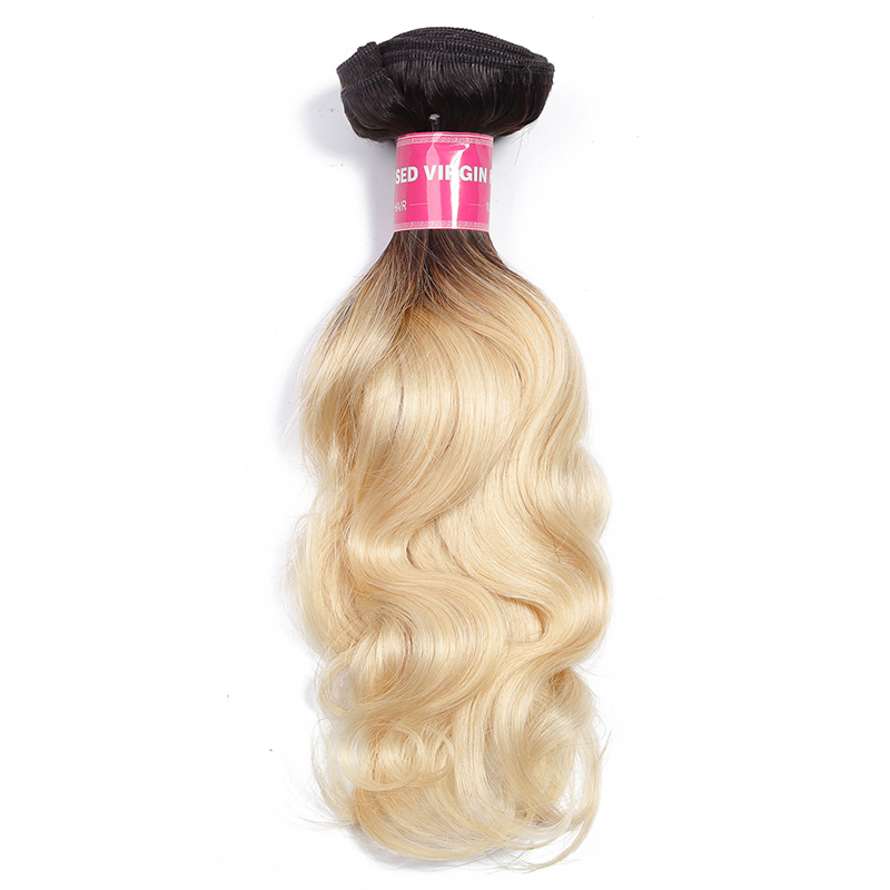 Nadula Hair Body Wave Ombre Hair 1 Bundles 3 Tone Color Human Hair