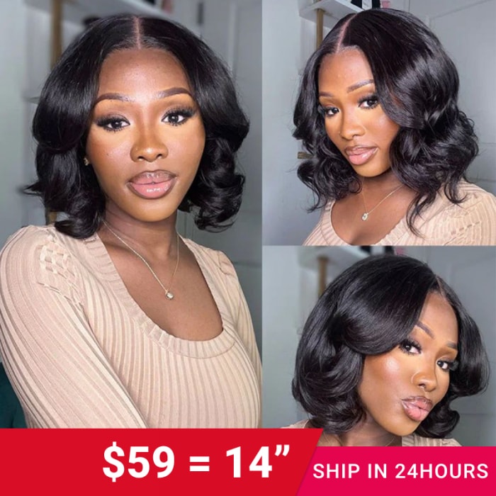 Limited Stock | Nadula Flash Sale Body Wave 14 Inch Best Summer Look Human Hair Wig 