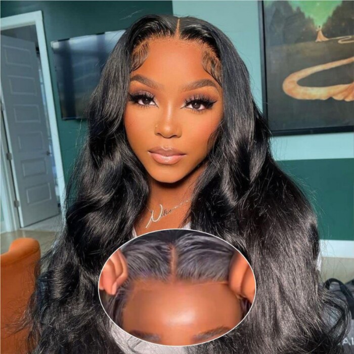 Nadula Bye Bye Knots Wig | Body Wave 6x4.5 And 7x5 Pre Bleached Invisible Knots Glueless Wig Natural Hairline