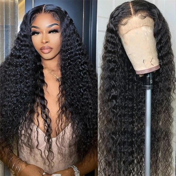 Nadula 13*4 Inch 250% Density HD Lace Frontal Curly Wigs Comfortable and Breathable With Natural Hairline