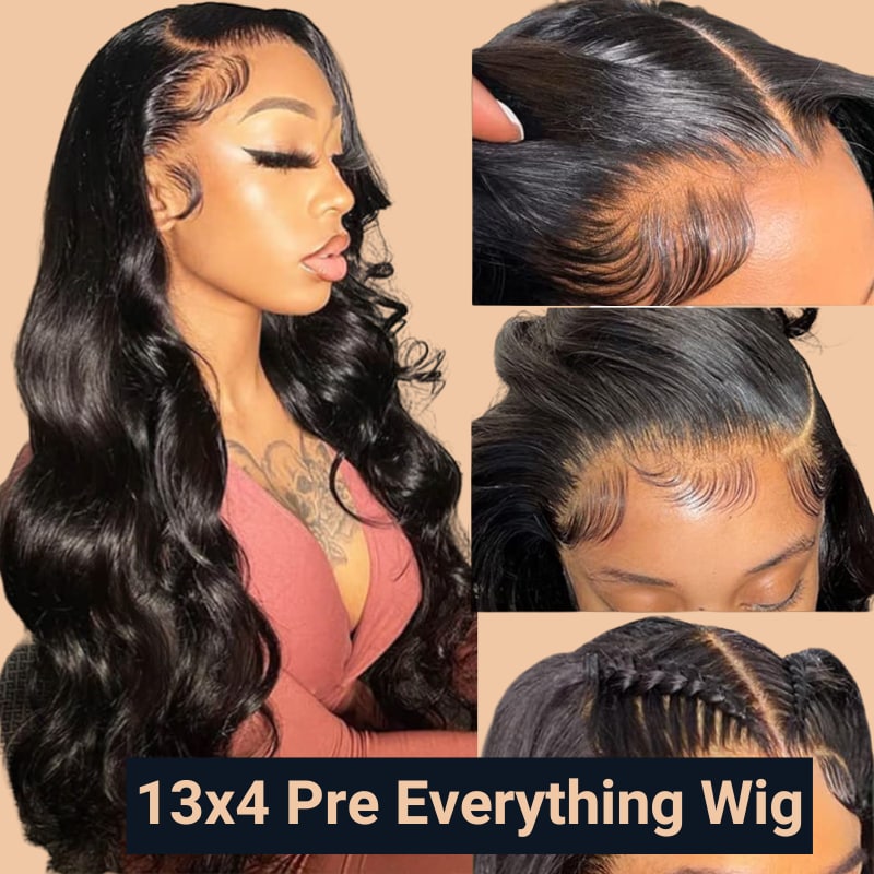 Pre-Everything Frontal Wig Nadula 13x4 Transparent Lace Front Body Wave Real Ear to Ear Lace Put on and Go Frontal Wig For Sale