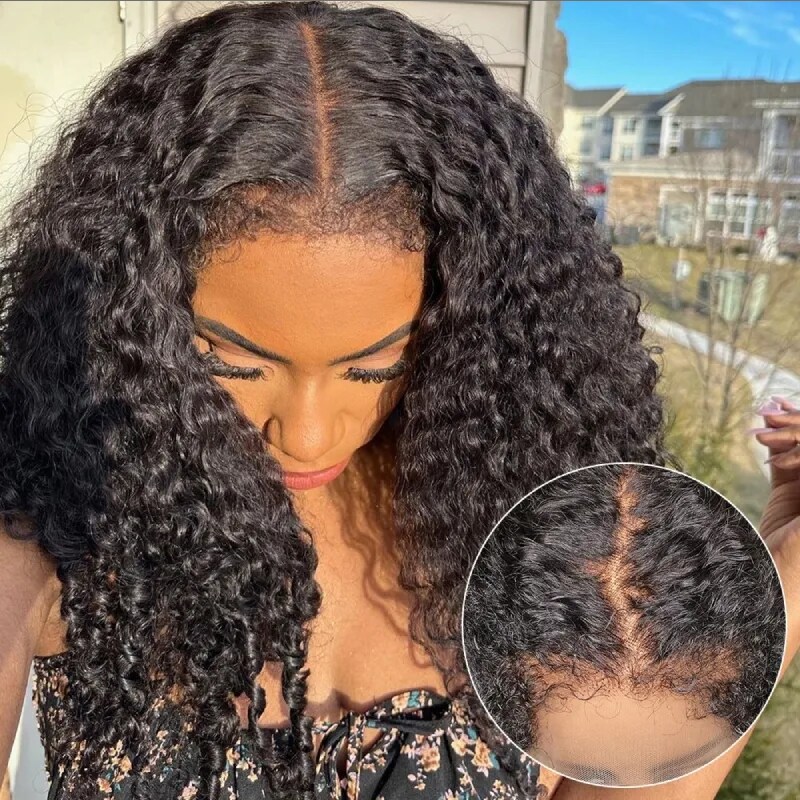Nadula 4c Kinky Edge Jerry Curly Skin Melt 13x4 Lace Front Wigs Natural Hairline Human Hair Wigs Pre Plucked