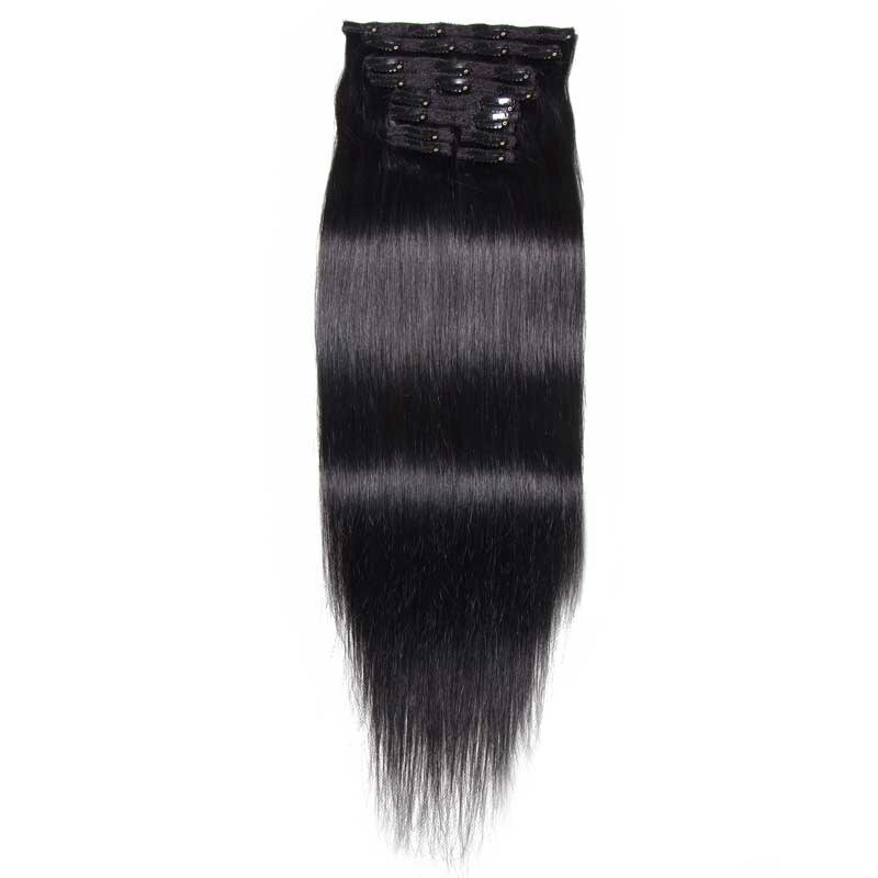Nadula #1 Jet Black Clip In Hair Extensions Wholesale Cheap Real Best Human Hair Extensions