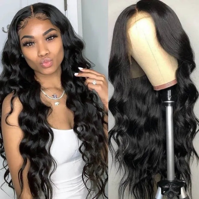 Transparent body wave wig Clearance