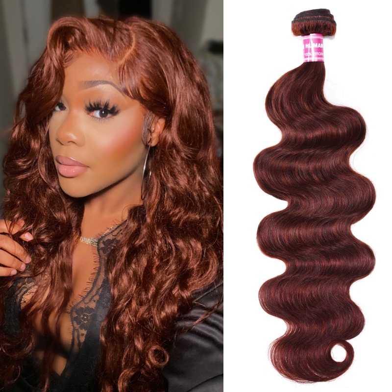 Nadula Body Wave Straight And Curly Virgin Remy Hair Weave 1 Bundle Dark Aubrn Reb Brown Color Price