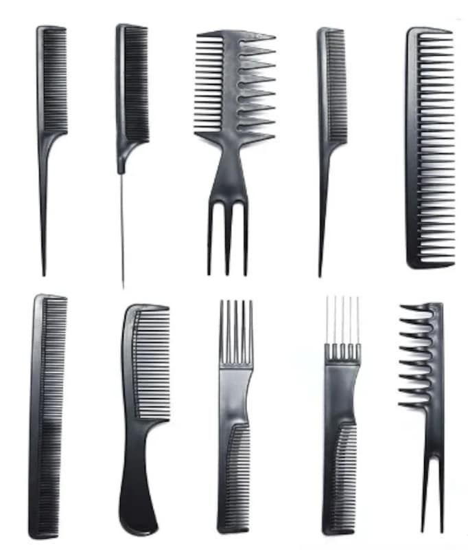 Nadula Free Gift Hair Care Comb Anti Static Coarse Fine Toothed Tail Pick Combs Black Set Special For IG Fans
