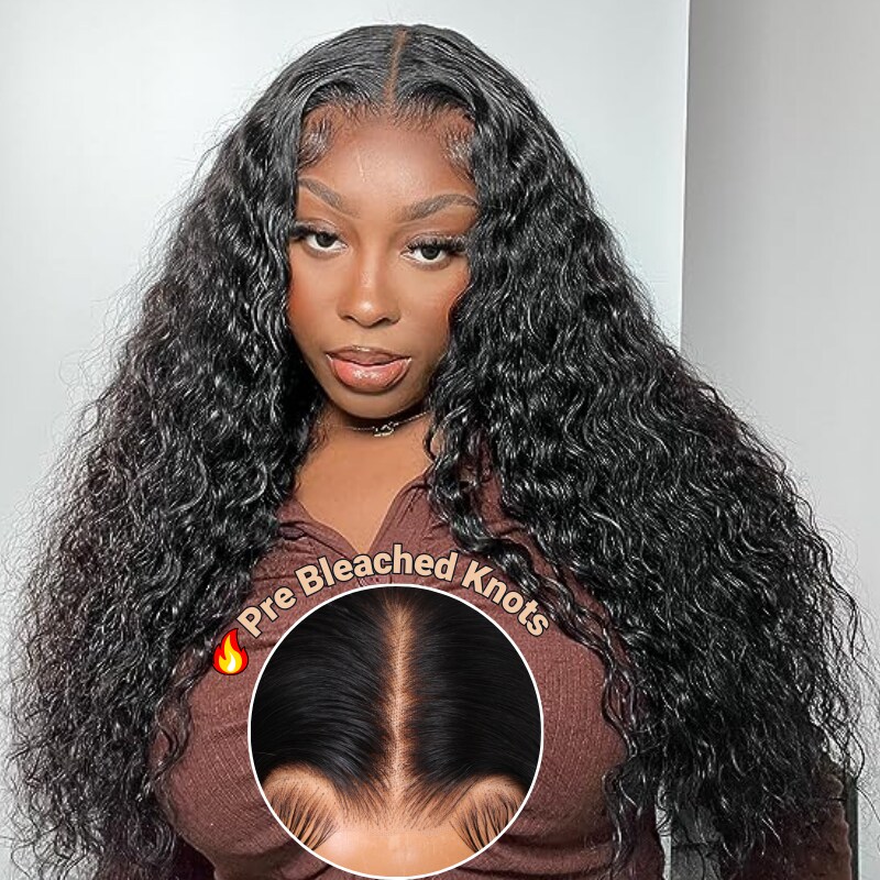 Nadula Bye Bye Knots Wig | 7x5 Invisible Knots Water Wave Glueless Lace Wig Natural Hairline