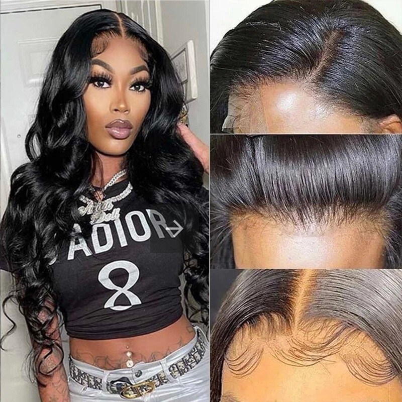 Nadula Body Wave 4x4 Lace Closure Wigs Pre Plucked With Baby Hair Body Wave Virgin Human Hair Wigs