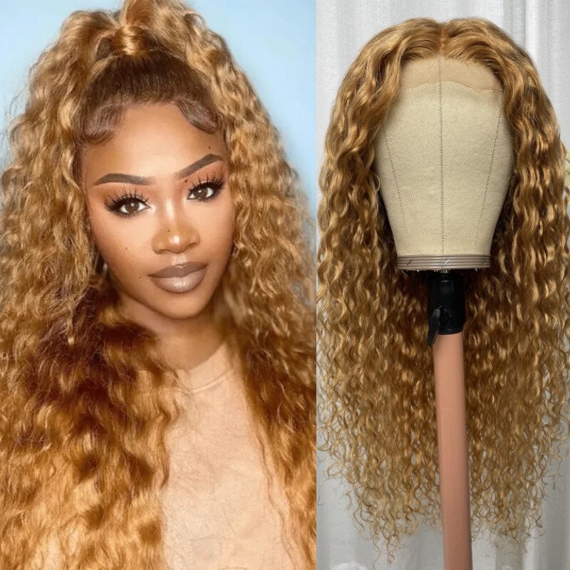 Extra 50% Off Code HALF50 | Nadula Honey Blonde 13x4 Lace Front Golden Brown Water Wave Wig