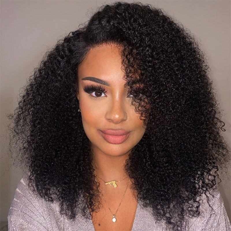 [16 Inch=$79] Nadula Short Afro Wigs Human Hair For Black Women 200% Density Curly Hair Capless African American Wigs