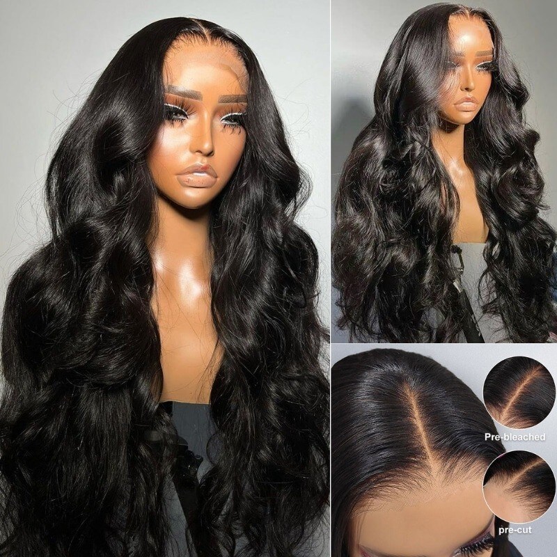 Nadula Flash Sale 16 Inch Body Wave Pre-cut Lace Closure Wigs Wear and Go Wig With Baby Hair