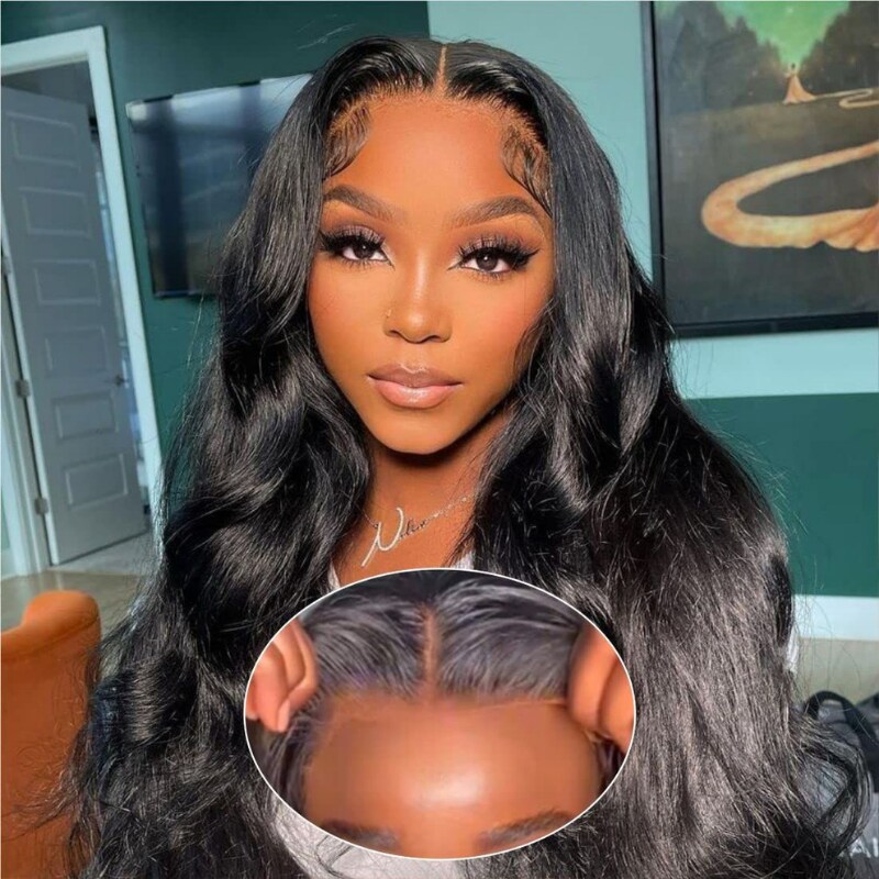 Nadula Bye Bye Knots Wig | Body Wave 7x5 Pre Bleached Invisible Knots Glueless Wig Natural Hairline