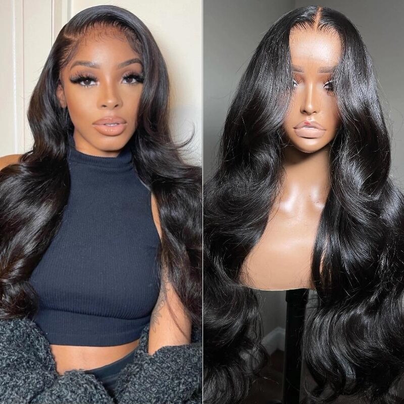 Nadula Flash Sale Lace Closure Wigs Wear and Go Wig For Beginners Body Wave Wig With Pre Bleached