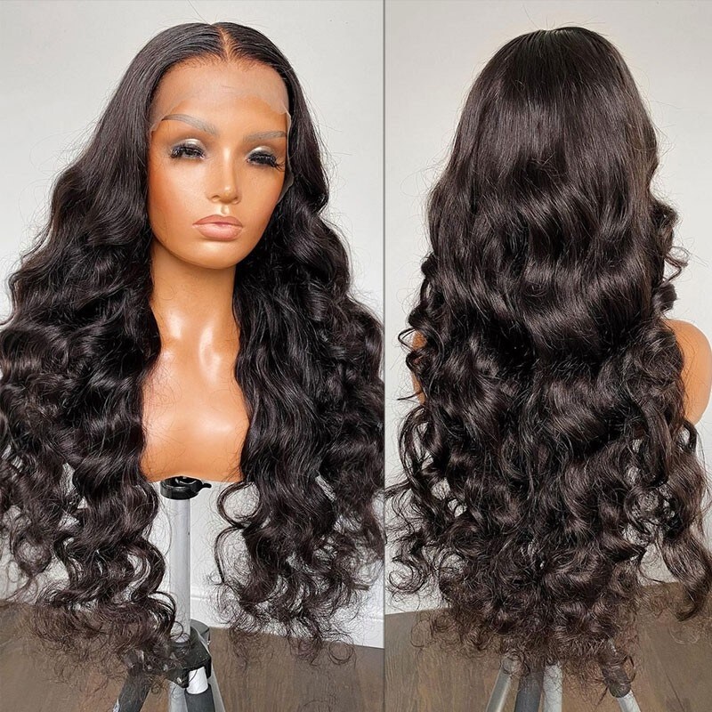 Nadula Bouncy Big Curls Human Hair Wigs Transparent 13x4 Lace Front Wigs For Women