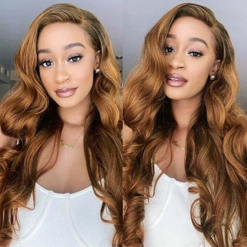 Extra 50% Off Code HALF50 | Nadula 13x4 Lace Front  Piano Brown Highlight Color 180% Density Wig