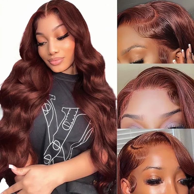 Nadula Caramel Red Cake Body Wave 13*4 Lace Front Wig 