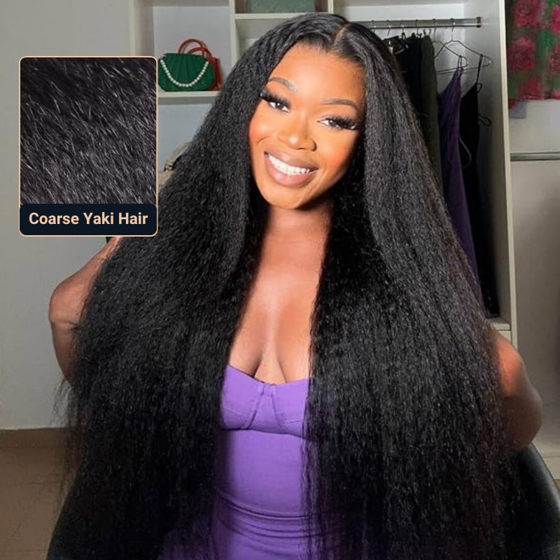 Pre everything Wig 2.0™| Nadula Kinky Straight 13x4 Lace Front and 7x5 Bybye Knots Put on and Go Glueless Wig