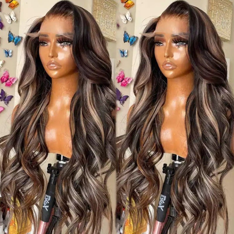 Extra 50% Off Code HALF50 | Nadula 13x4 Blonde Highlight Colored Wig Body Wave Lace Front Human Hair Wigs