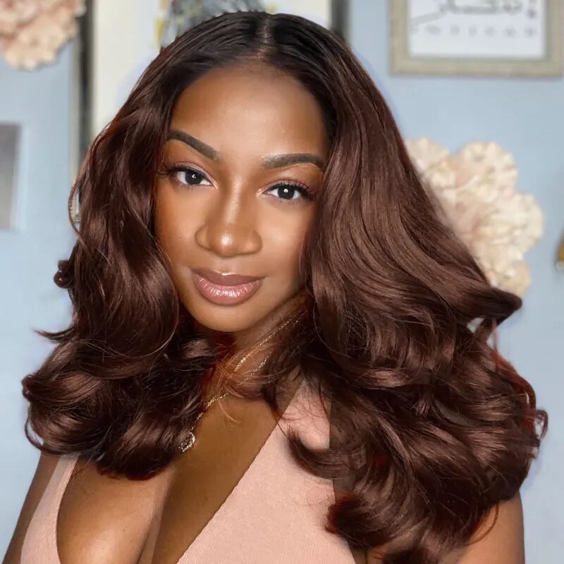 [24 Inches=$109] Nadula Special Offer U Part Copper Red With Dark Roots Ombre Body Wave Wig