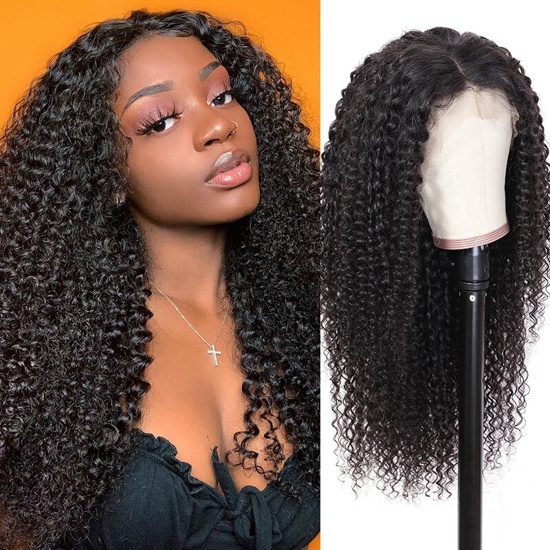 Nadula Curly Hair Wigs Lace Front Fake Scalp Lace Wig Glueless Pre-Plucked Lace Wig Human Hair Wigs 