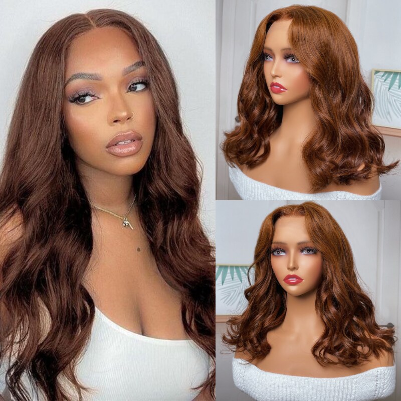 Nadula Flash Deal Lace Front Chocolate Dark Brown #4 Color Loose Wave Wig 150% Density With Baby Hair