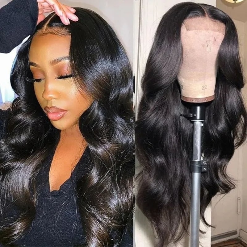 Nadula T Part Lace Wig Human Hair Wigs Body Wave With Baby Hair Hand Tied Lace Wigs Pre-Plucked Natural Hairline