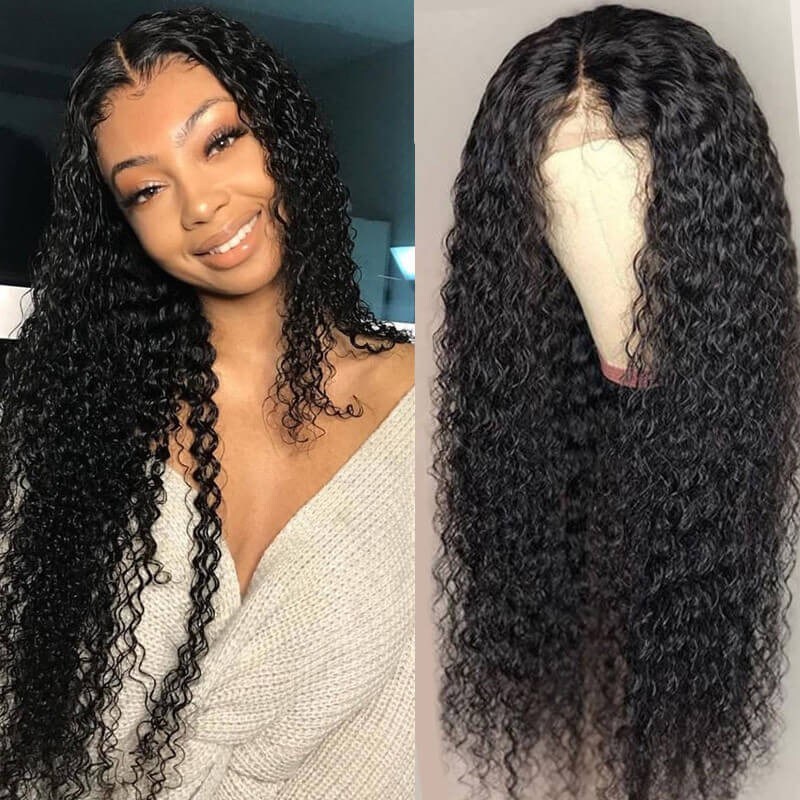 Nadula 16 Inch Lace Frontal Wigs Jerry Curly Virgin 150% Density Sample Wig Can't Be Changed Or Returned