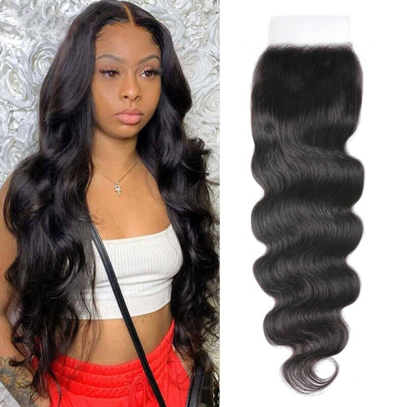 Nadula 1PC 5X5 Free Part HD Lace Closure Body Weave Virgin Hair Pre-Plucked