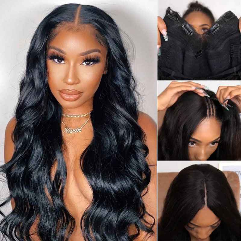 Nadula Beginner Friendly Body Wave V Part Wig No Leave Out Upgrade Breezy Opening Weft Cap Wigs