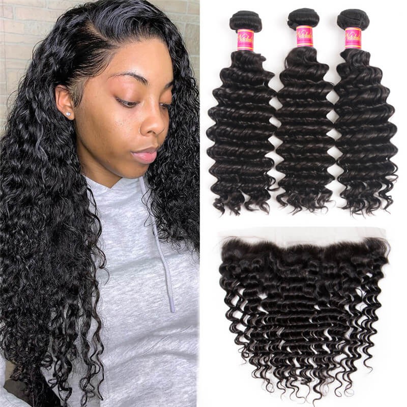 Lace front bundles with closure clearance