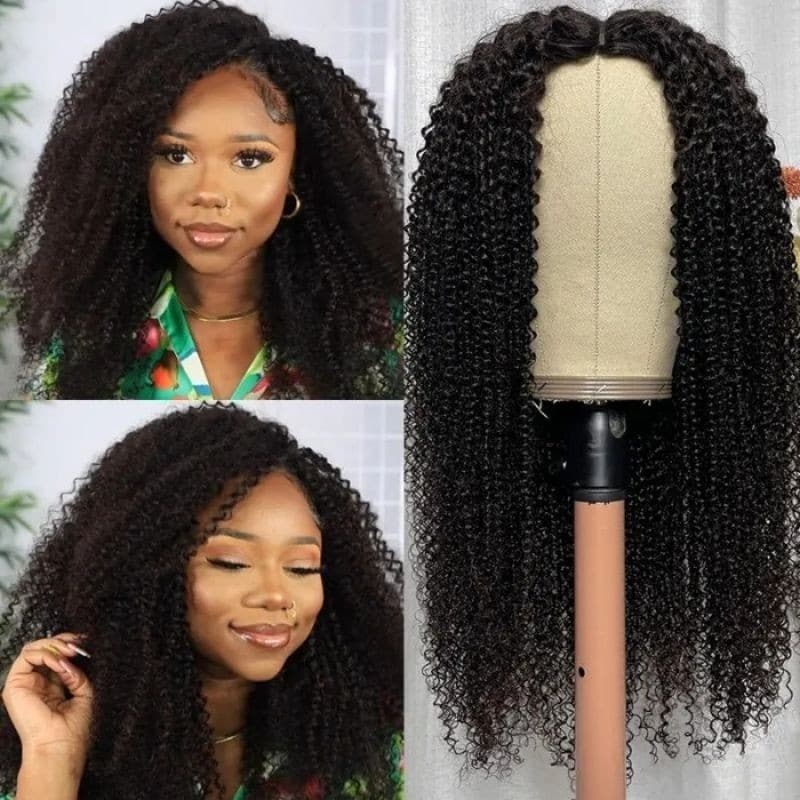 Price Dropped | Nadula Glueless Beginner Friendly V Part Wig Afro Curly 4C Upgrade U Part Wig