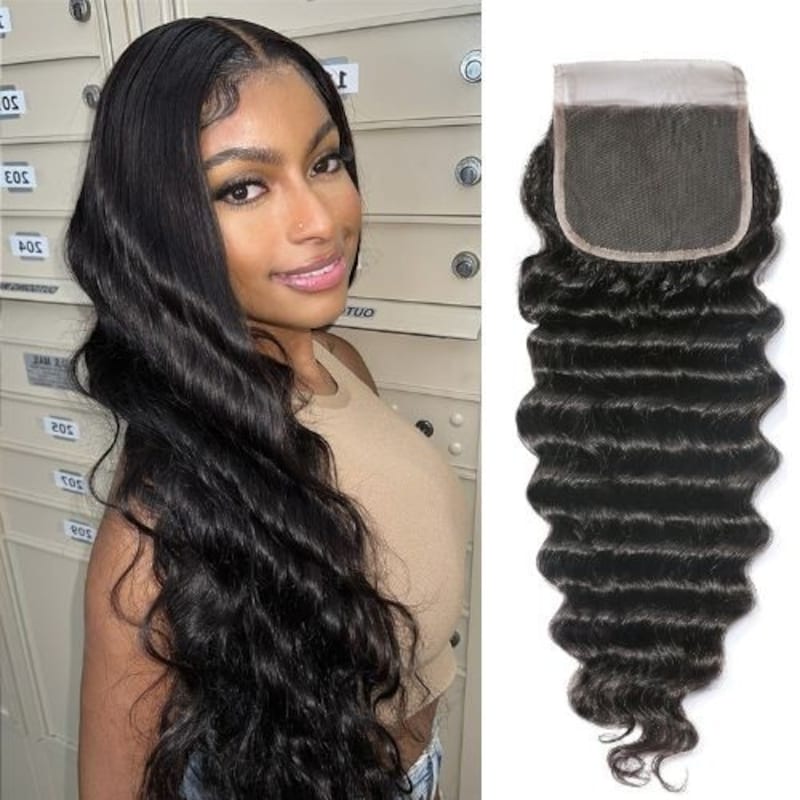 Nadula Loose Deep Virgin Hair 4*4 Lace Closure Free Part 10in-20in Closure High Quality