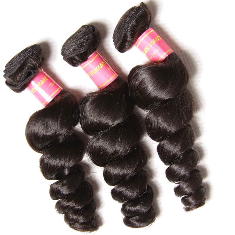 Nadula Real Virgin Remy Loose Wave Peruvian Hair Sew In Weave 100 Human Hair Extensions