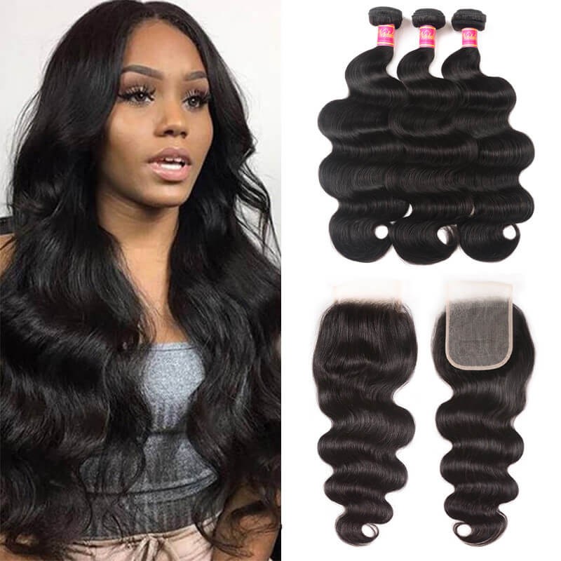 Nadula Transparent Lace Closure With Body Wave Virgin Hair Weave 3