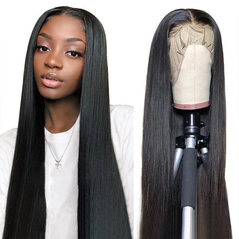 Nadula Whatsapp Flash Deal Straight Hair 13×6 Transparent Lace Wig 100% Remy Human Hair Pre-Plucked 180% Density Wigs