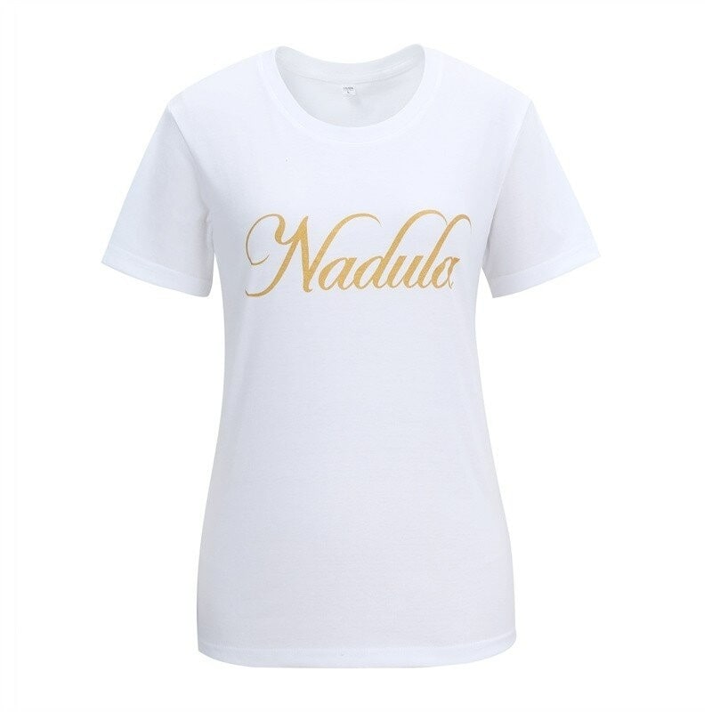 Nadula Free Gift Fashion Trendy Casual T-Shirt Letter Print For Order Over $179