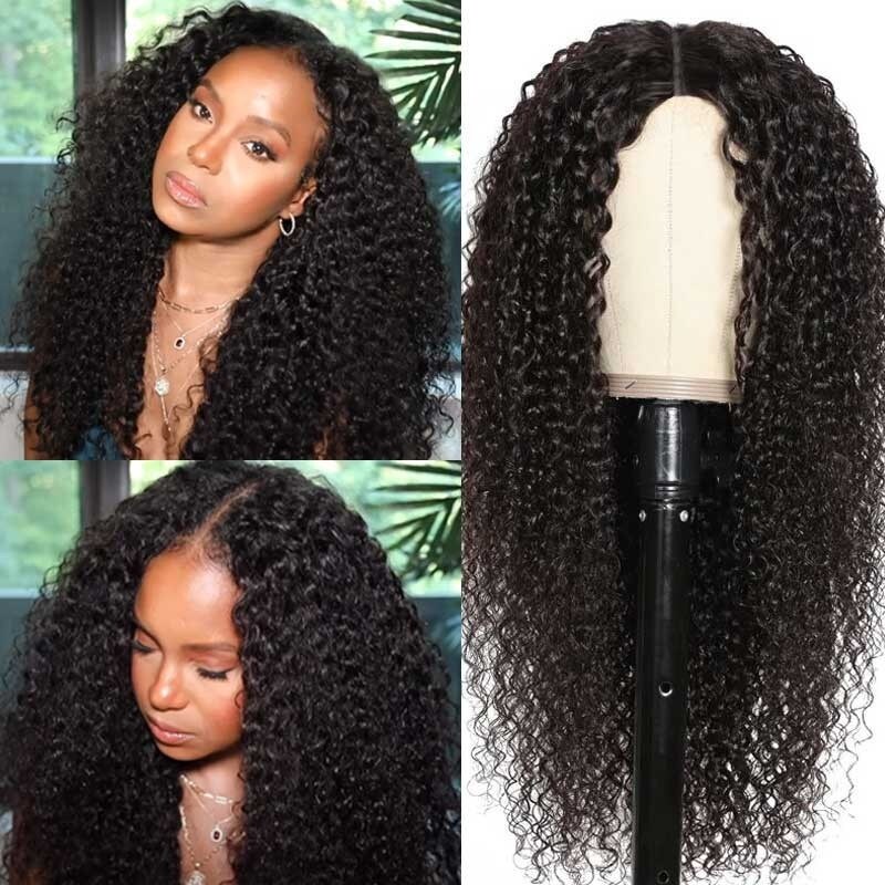 Nadula $100 Off Beginner Friendly V Part Wigs Glueless Jerry Curly Human Hair Wigs No Sew In No Gel NO Leave Out V Part Wig