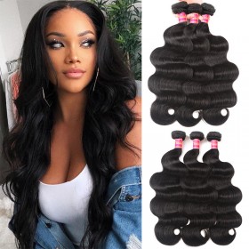 Nadula Hot Selling Virgin Brazilian Body Wave Hair 3 Bundles Deals Wavy Brazilian Virgin Hair Weave