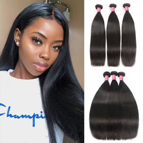 Nadula 3 Bundles Of Affordable Virgin Peruvian Straight Hair Bundle Deals Human Straight Weave