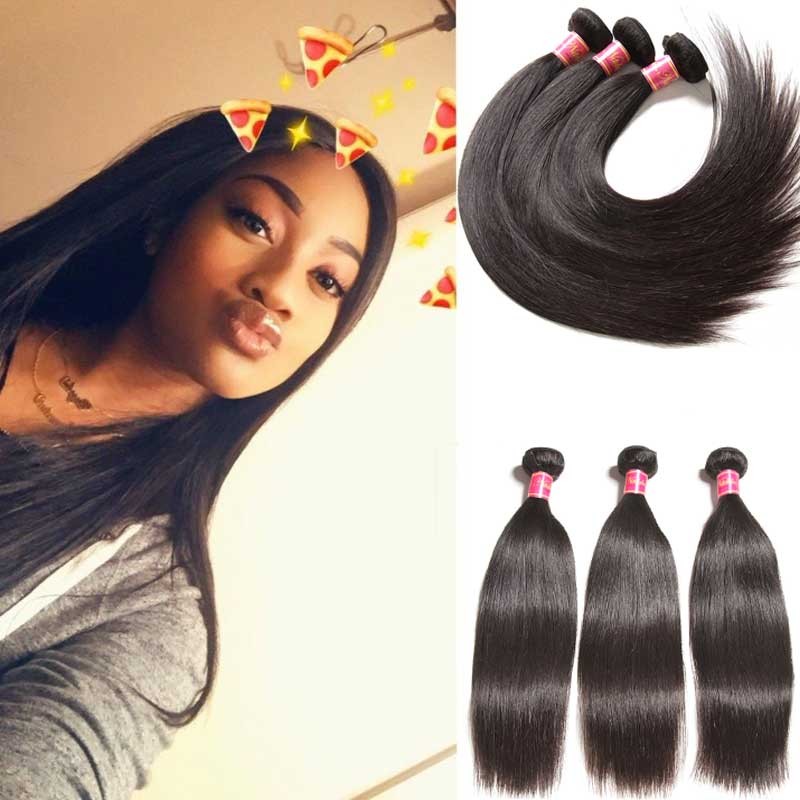 10a Mink Brazilian Virgin Hair Straight Human Hair Quick Weave Cheap