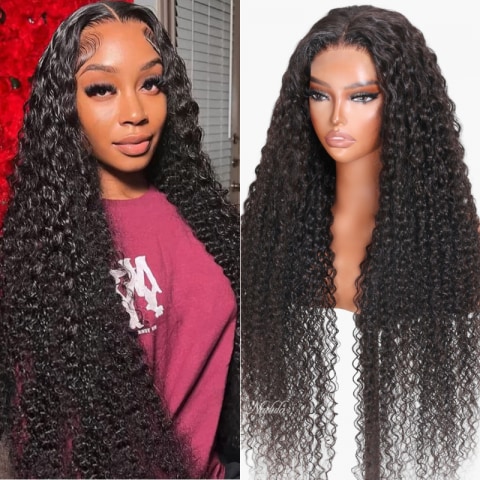 Nadula Glueless 5*5 HD Lace Closure Curly Wig High Density Human Hair HD  Wig Undetectable Lace