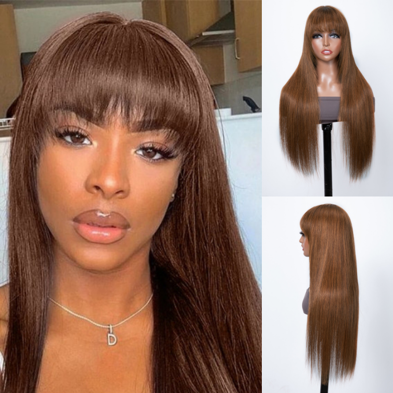 Human hair wig top with bangs prices