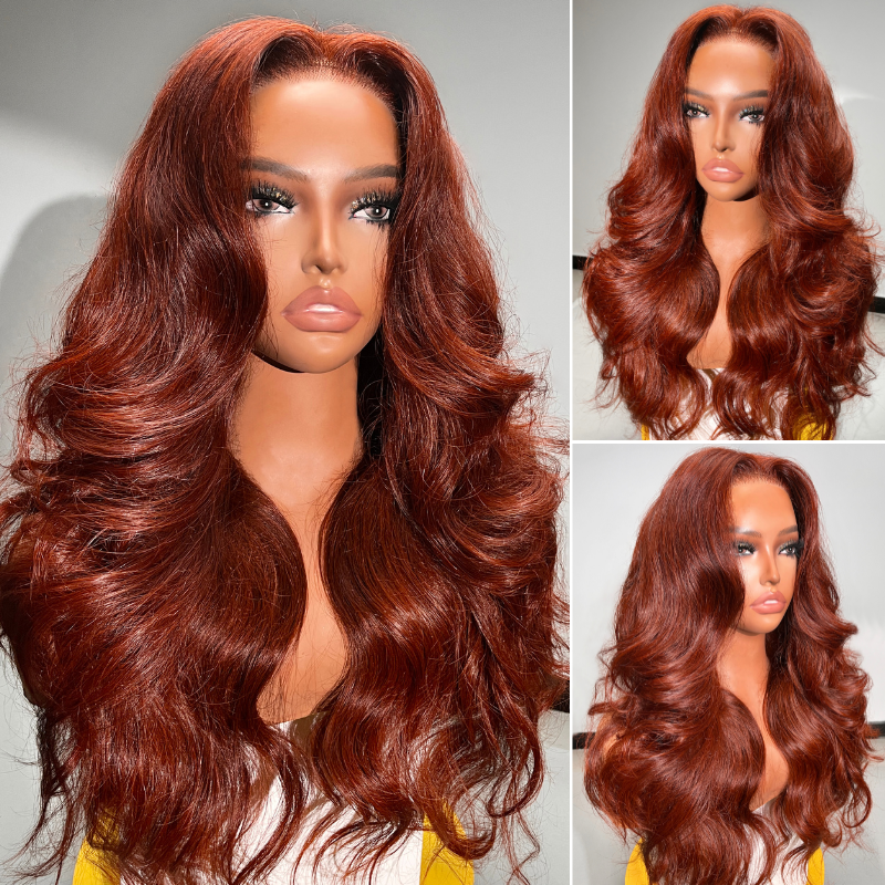 Nadula 13x4 Lace Frontal Reddish Brown Colored Body Wave 180