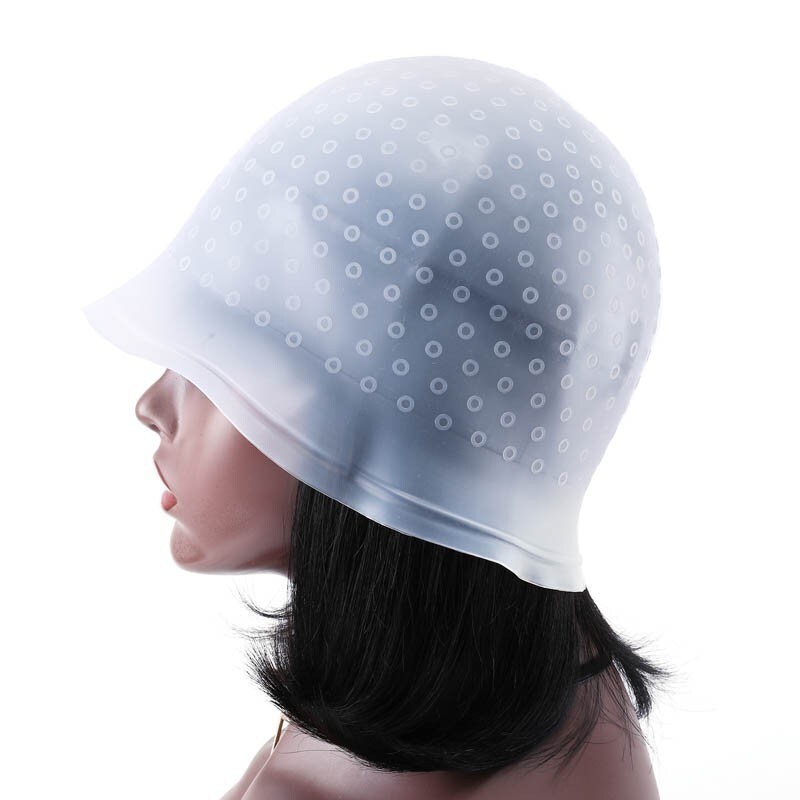 Reusable Hair Cap Salon Highlighting Tinting Hairdressing Streaking  Silicone Hat | eBay