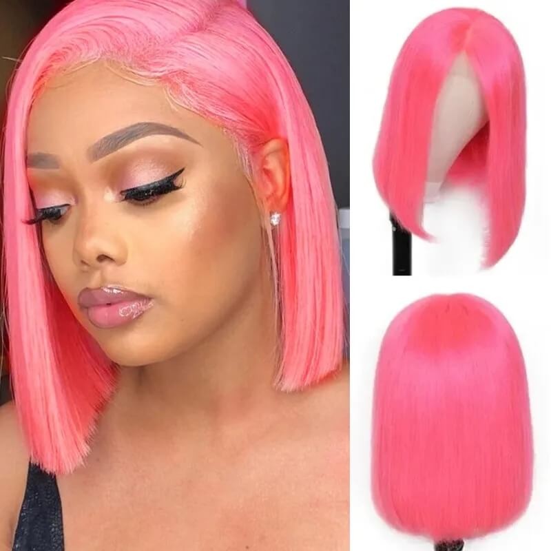 Pink bob wig clearance