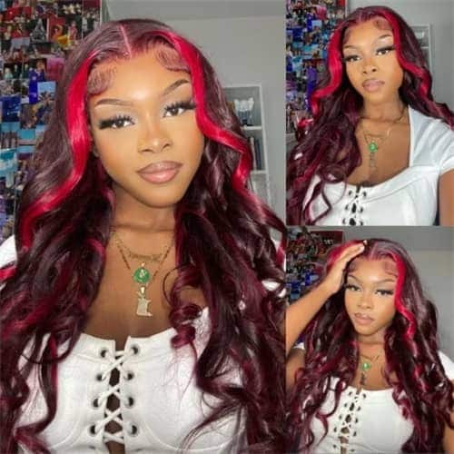 Spicy Red Wine Highlight wig