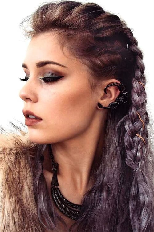 Viking hair braids