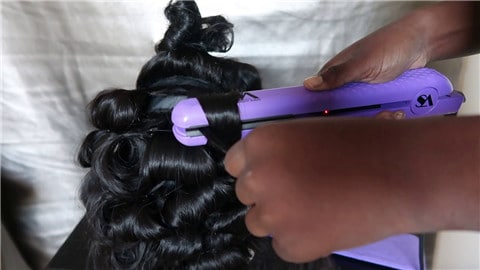 how to curl a synthetic wig with curling iron