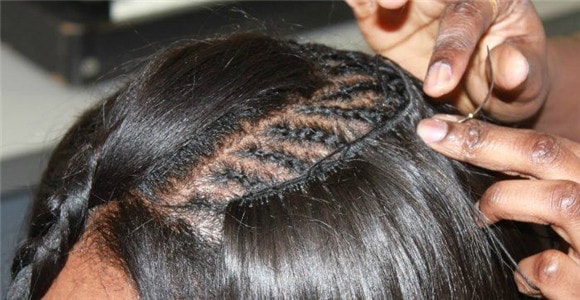 method of install hair weft